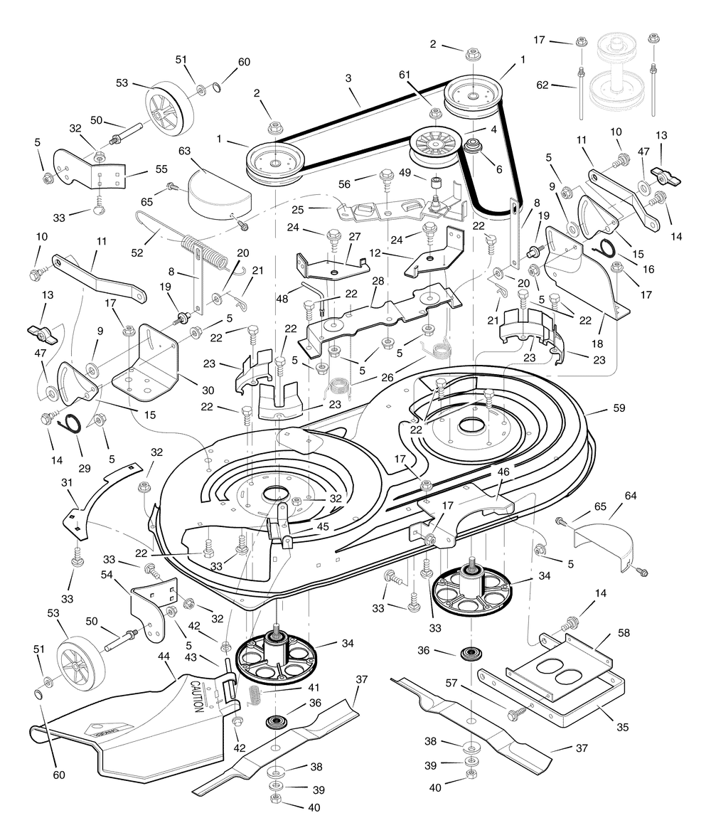 Mower Housing Diagram and Parts List for 7800304-425622X78C 2008 Briggs and Stratton Lawn Tractor